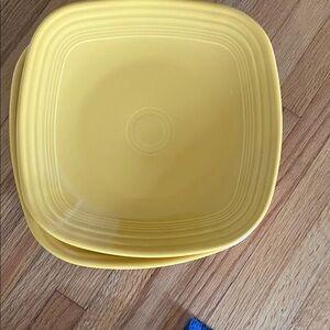 Fiesta Ware dinner plates square